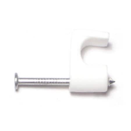 7mm White Plastic Nail Wire Clips 100PK